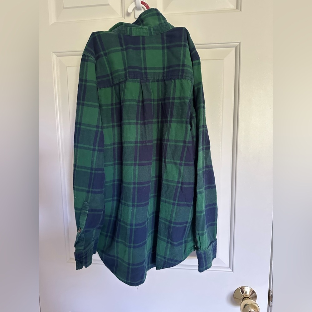 SO Green and Blue Button Down Shirt